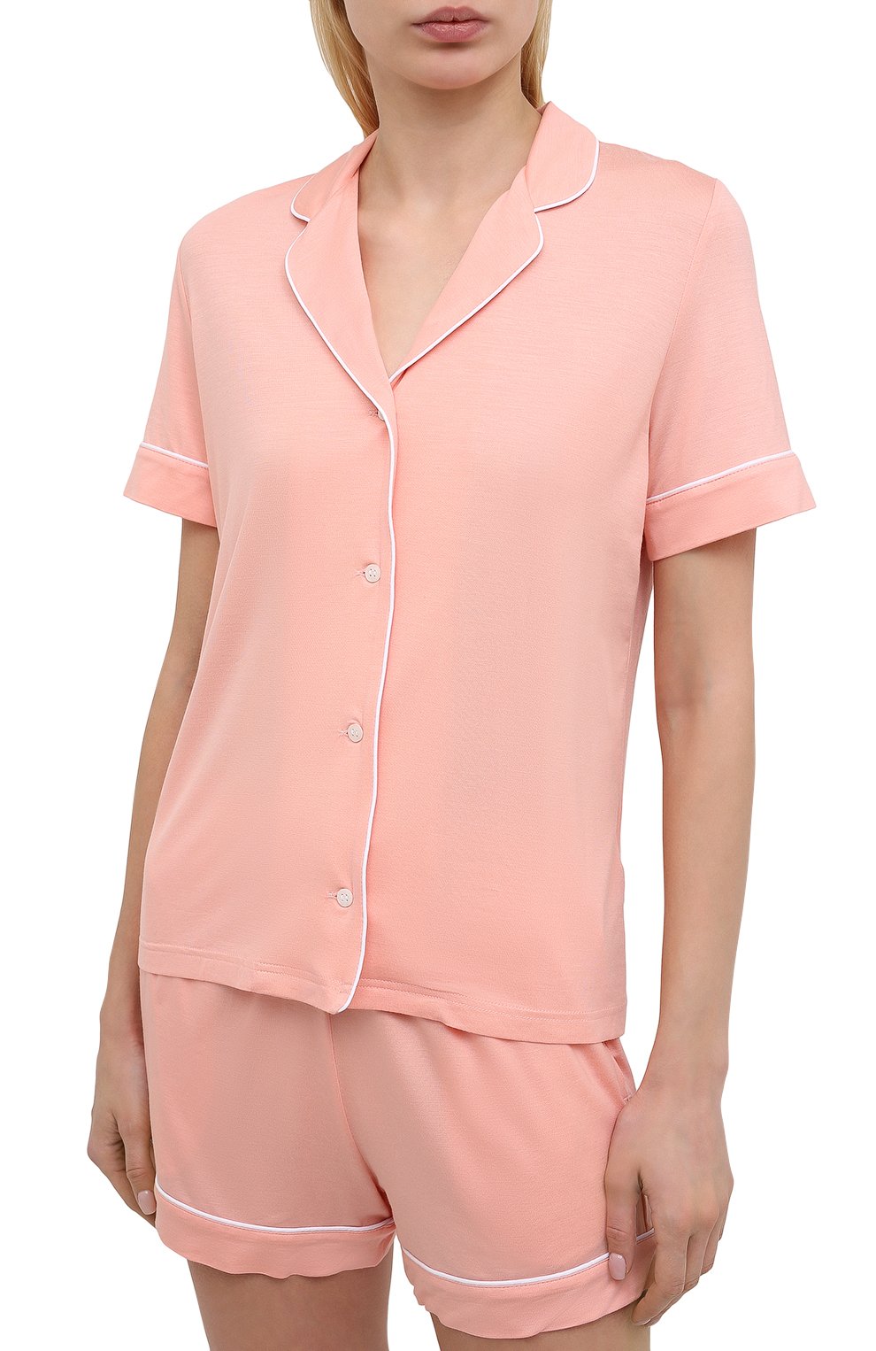 Женская пижама DEREK ROSE светло-розового цвета, арт. 2035-LARA001 | Фото 2 (Материал внешний: Синтетический материал)