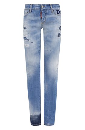 Женские джинсы DSQUARED2 голубого цвета по цене 59200 руб., арт. S75LB0447/S30342 | Фото 1 Женские джинсы DSQUARED2 голубого цвета, арт. S75LB0447/S30342 | Фото 1