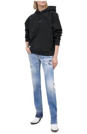 Женские джинсы DSQUARED2 голубого цвета по цене 59200 руб., арт. S75LB0447/S30342 | Фото 2 Женские джинсы DSQUARED2 голубого цвета, арт. S75LB0447/S30342 | Фото 2