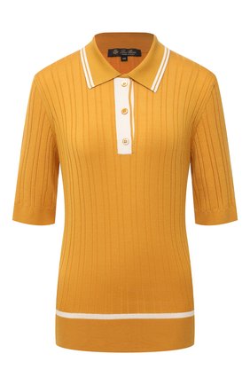Женское поло из кашемира и шелка LORO PIANA желтого цвета по цене 136000 руб., арт. FAL5244 | Фото 1 Женское поло из кашемира и шелка LORO PIANA желтого цвета, арт. FAL5244 | Фото 1