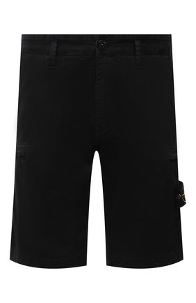 Мужские хлопковые шорты STONE ISLAND черного цвета по цене 21750 руб., арт. 7415L0504 | Фото 1 Мужские хлопковые шорты STONE ISLAND черного цвета, арт. 7415L0504 | Фото 1