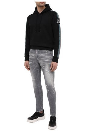 Мужской худи DSQUARED2 черного цвета по цене 48150 руб., арт. S74GU0501/S23360 | Фото 2 Мужской худи DSQUARED2 черного цвета, арт. S74GU0501/S23360 | Фото 2