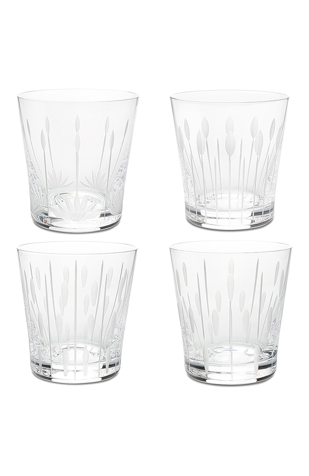 Набор из 4-х стаканов для виски lotus LALIQUE прозрачного цвета, арт. 10728300 | Фото 1 (Интерьер Кросс-КТ: наборы; Ограничения доставки: fragile-2)
