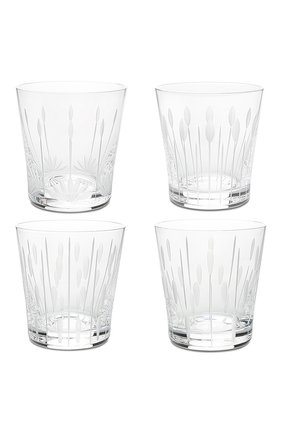 Набор из 4-х стаканов для виски lotus LALIQUE прозрачного цвета по цене 41900 руб., арт. 10728300 | Фото 1 Набор из 4-х стаканов для виски lotus LALIQUE прозрачного цвета, арт. 10728300 | Фото 1 (Интерьер Кросс-КТ: наборы; Ограничения доставки: fragile-2)