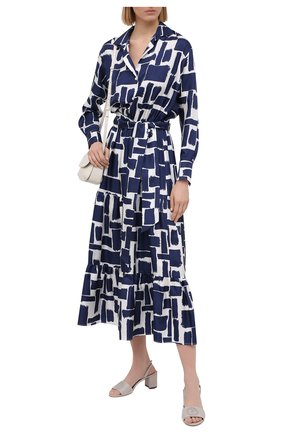 Женские кожаные босоножки GIORGIO ARMANI серого цвета по цене 62900 руб., арт. X1PA24/XF417 | Фото 2 Женские кожаные босоножки GIORGIO ARMANI серого цвета, арт. X1PA24/XF417 | Фото 2