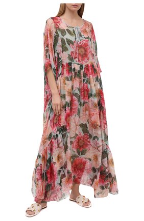 Женская шелковая туника DOLCE & GABBANA голубого цвета по цене 205000 руб., арт. F6I7PT/IS1E4 | Фото 2 Женская шелковая туника DOLCE & GABBANA голубого цвета, арт. F6I7PT/IS1E4 | Фото 2