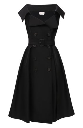 Женское шелковое платье ALEXANDER MCQUEEN черного цвета по цене 367500 руб., арт. 645518/QBAAR | Фото 1 Женское шелковое платье ALEXANDER MCQUEEN черного цвета, арт. 645518/QBAAR | Фото 1