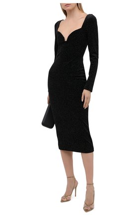 Женское платье CHRISTOPHER KANE черного цвета по цене 113500 руб., арт. RE21 DR3701 GLITTER VELVET | Фото 2 Женское платье CHRISTOPHER KANE черного цвета, арт. RE21 DR3701 GLITTER VELVET | Фото 2