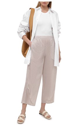 Женские хлопковые брюки GIORGIO ARMANI бежевого цвета по цене 84800 руб., арт. 1SHPP0HA/T02FM | Фото 2 Женские хлопковые брюки GIORGIO ARMANI бежевого цвета, арт. 1SHPP0HA/T02FM | Фото 2