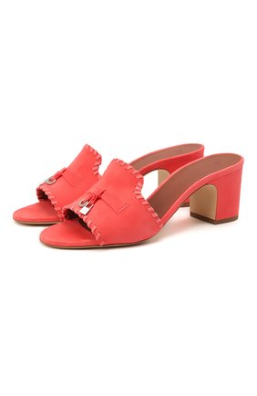 Женские замшевые мюли jovis charms LORO PIANA кораллового цвета по цене 67650 руб., арт. FAL5955 | Фото 1 Женские замшевые мюли jovis charms LORO PIANA кораллового цвета, арт. FAL5955 | Фото 1