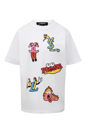 Женская хлопковая футболка DOMREBEL белого цвета по цене 12950 руб., арт. LUXURY/B0X T-SHIRT/W | Фото 1 Женская хлопковая футболка DOMREBEL белого цвета, арт. LUXURY/B0X T-SHIRT/W | Фото 1