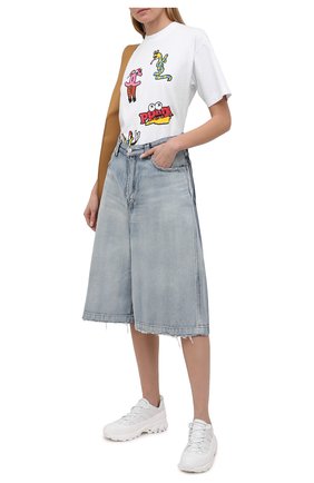 Женская хлопковая футболка DOMREBEL белого цвета по цене 12950 руб., арт. LUXURY/B0X T-SHIRT/W | Фото 2 Женская хлопковая футболка DOMREBEL белого цвета, арт. LUXURY/B0X T-SHIRT/W | Фото 2