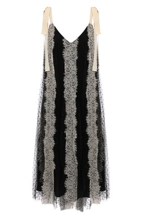 Женское платье REDVALENTINO черно-белого цвета по цене 83450 руб., арт. VR3VA16U/5P1 | Фото 1 Женское платье REDVALENTINO черно-белого цвета, арт. VR3VA16U/5P1 | Фото 1