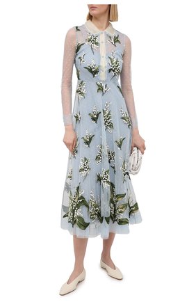 Женское платье REDVALENTINO голубого цвета по цене 120500 руб., арт. VR3VA16P/5QP | Фото 2 Женское платье REDVALENTINO голубого цвета, арт. VR3VA16P/5QP | Фото 2