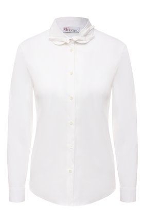 Женская хлопковая рубашка REDVALENTINO белого цвета по цене 30850 руб., арт. VR3ABF40/0ES | Фото 1 Женская хлопковая рубашка REDVALENTINO белого цвета, арт. VR3ABF40/0ES | Фото 1
