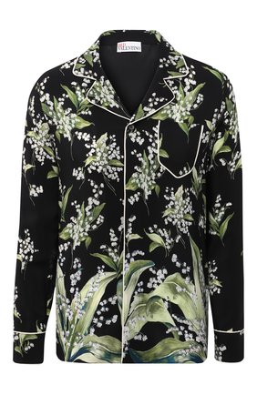Женская шелковая рубашка REDVALENTINO черного цвета по цене 65300 руб., арт. VR3ABF15/5LW | Фото 1 Женская шелковая рубашка REDVALENTINO черного цвета, арт. VR3ABF15/5LW | Фото 1