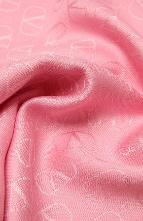 Женская палантин  VALENTINO розового цвета, арт. VW2ED007/AJB | Фото 2 (Материал: Шерсть, Текстиль, Шелк)