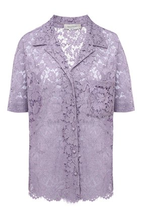 Женская блузка VALENTINO сиреневого цвета по цене 180500 руб., арт. VB3AAA901EC | Фото 1 Женская блузка VALENTINO сиреневого цвета, арт. VB3AAA901EC | Фото 1 (Материал внешний: Вискоза, Хлопок; Принт: Без принта; Длина (для топов): Удлиненные; Женское Кросс-КТ: Блуза-одежда; Рукава: Короткие; Стили: Романтичный; Региональные ограничения белый список (Axapta Mercury): RU)