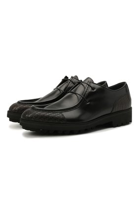 Мужские кожаные дерби ZILLI SPORT черного цвета по цене 96600 руб., арт. MDU-B077/001 | Фото 1 Мужские кожаные дерби ZILLI SPORT черного цвета, арт. MDU-B077/001 | Фото 1