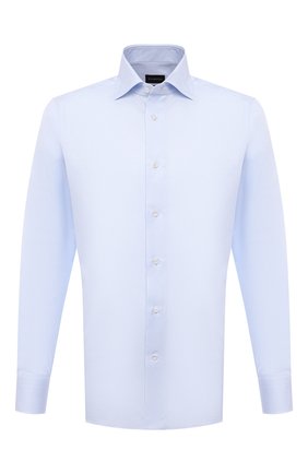 Мужская хлопковая сорочка ERMENEGILDO ZEGNA голубого цвета по цене 29650 руб., арт. 901033/9MS0BA | Фото 1 Мужская хлопковая сорочка ERMENEGILDO ZEGNA голубого цвета, арт. 901033/9MS0BA | Фото 1