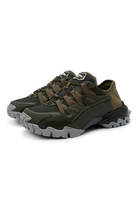 Мужские комбинированные кроссовки climbers VALENTINO хаки цвета по цене 53950 руб., арт. VY2S0E04/VXN | Фото 1 Мужские комбинированные кроссовки climbers VALENTINO хаки цвета, арт. VY2S0E04/VXN | Фото 1 (Стили: Гранж; Материал внутренний: Текстиль; Подошва: Массивная)