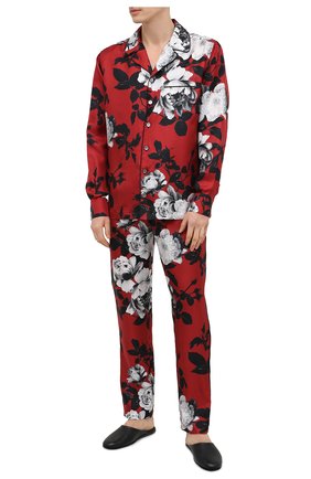Мужские шелковые домашние брюки DOLCE & GABBANA красного цвета по цене 99500 руб., арт. GYB0HT/IS1GM | Фото 2 Мужские шелковые домашние брюки DOLCE & GABBANA красного цвета, арт. GYB0HT/IS1GM | Фото 2