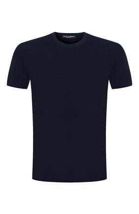 Мужская хлопковая футболка DOLCE & GABBANA синего цвета, арт. G8JX7T/FU7EQ | Фото 1 (Принт: Без принта; Рукава: Короткие; Материал внешний: Хлопок; Длина (для топов): Стандартные; Стили: Кэжуэл; Региональные ограничения белый список (Axapta Mercury): RU)