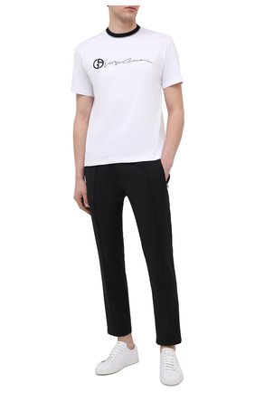 Мужская хлопковая футболка GIORGIO ARMANI белого цвета по цене 36400 руб., арт. 3KSM72/SJRQZ | Фото 2 Мужская хлопковая футболка GIORGIO ARMANI белого цвета, арт. 3KSM72/SJRQZ | Фото 2