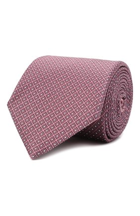 Мужской шелковый галстук ERMENEGILDO ZEGNA розового цвета, арт. Z9E24/100 | Фото 1 (Принт: С принтом; Материал: Текстиль, Шелк)