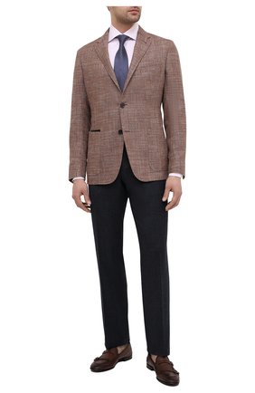 Мужской пиджак из шерсти и шелка ERMENEGILDO ZEGNA светло-коричневого цвета по цене 242000 руб., арт. UWC30/SQR | Фото 2 Мужской пиджак из шерсти и шелка ERMENEGILDO ZEGNA светло-коричневого цвета, арт. UWC30/SQR | Фото 2 (Длина (для топов): Стандартные; Стили: Классический; Материал внешний: Шерсть; 1-2-бортные: Однобортные; Рукава: Длинные; Пиджаки М: Приталенный; Материал подклада: Хлопок; Случай: Коктейльный)