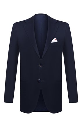 Мужской хлопковый пиджак KITON темно-синего цвета по цене 399500 руб., арт. UG81H07609 | Фото 1 Мужской хлопковый пиджак KITON темно-синего цвета, арт. UG81H07609 | Фото 1 (Материал внешний: Хлопок; Длина (для топов): Стандартные; Случай: Коктейльный; Пиджаки М: Прямой; Материал подклада: Купро; Рукава: Длинные; Стили: Классический; 1-2-бортные: Однобортные)