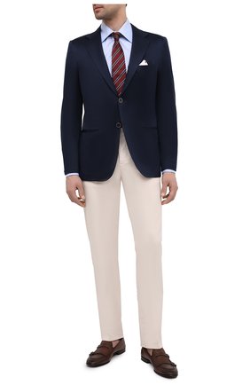 Мужской хлопковый пиджак KITON темно-синего цвета по цене 399500 руб., арт. UG81H07609 | Фото 2 Мужской хлопковый пиджак KITON темно-синего цвета, арт. UG81H07609 | Фото 2 (Материал внешний: Хлопок; Длина (для топов): Стандартные; Случай: Коктейльный; Пиджаки М: Прямой; Материал подклада: Купро; Рукава: Длинные; Стили: Классический; 1-2-бортные: Однобортные)