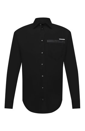 Мужская хлопковая рубашка DSQUARED2 черного цвета по цене 33400 руб., арт. S74DM0514/S36275 | Фото 1 Мужская хлопковая рубашка DSQUARED2 черного цвета, арт. S74DM0514/S36275 | Фото 1