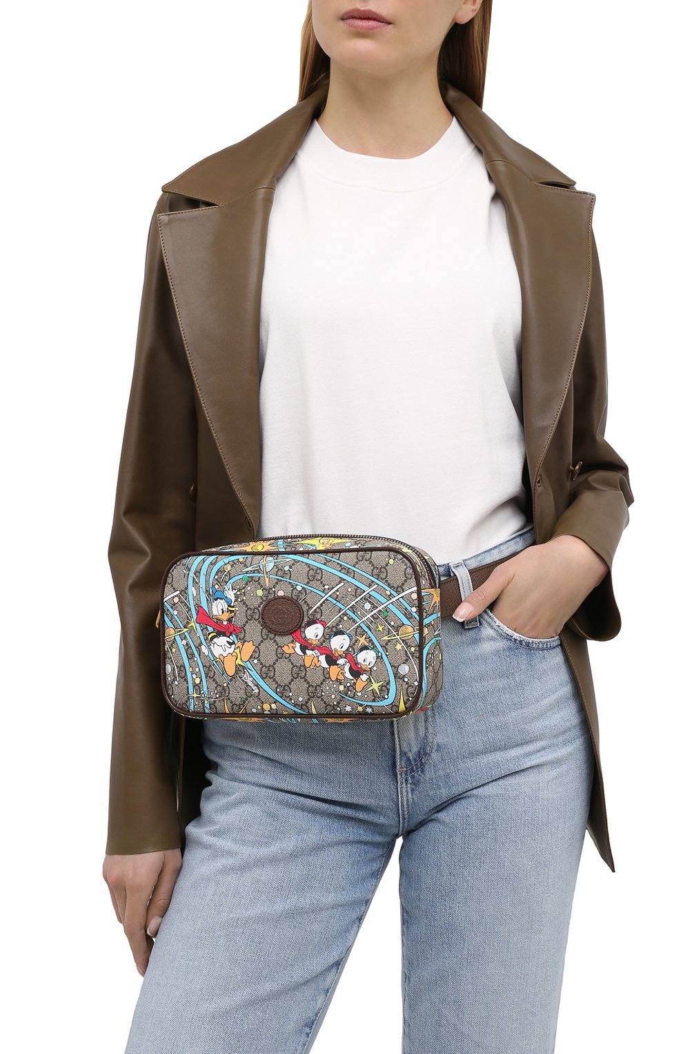Женская поясная сумка disney x gucci GUCCI разноцветного цвета по цене 85900 руб., арт. 602695/204AT | Фото 2 Женская поясная сумка disney x gucci GUCCI разноцветного цвета, арт. 602695/204AT | Фото 2