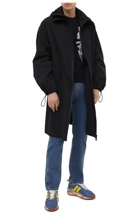 Мужские комбинированные кроссовки LANVIN голубого цвета по цене 43200 руб., арт. FM-SKBRUN-NYL1-P21 | Фото 2 Мужские комбинированные кроссовки LANVIN голубого цвета, арт. FM-SKBRUN-NYL1-P21 | Фото 2
