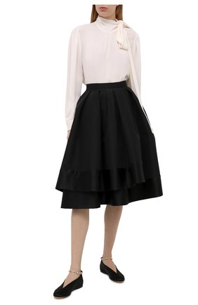 Женская шелковая юбка ALEXANDER MCQUEEN черного цвета по цене 262000 руб., арт. 650313/QBAAR | Фото 2 Женская шелковая юбка ALEXANDER MCQUEEN черного цвета, арт. 650313/QBAAR | Фото 2