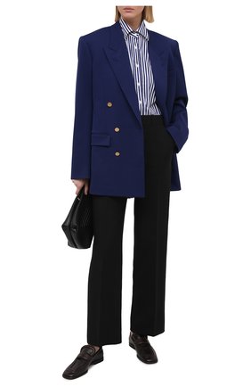 Женская хлопковая рубашка KITON синего цвета по цене 99500 руб., арт. D51427K08N74 | Фото 2 Женская хлопковая рубашка KITON синего цвета, арт. D51427K08N74 | Фото 2
