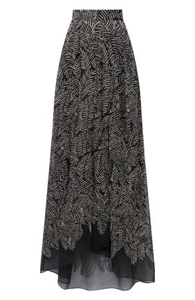 Женская шелковая юбка BRUNELLO CUCINELLI черно-белого цвета по цене 423500 руб., арт. MF940G3052 | Фото 1 Женская шелковая юбка BRUNELLO CUCINELLI черно-белого цвета, арт. MF940G3052 | Фото 1 (Материал подклада: Хлопок; Женское Кросс-КТ: Юбка-одежда; Материал внешний: Шелк; Стили: Романтичный; Длина Ж (юбки, платья, шорты): Макси)