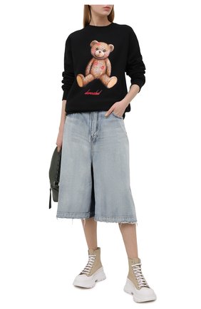 Женский хлопковый свитшот DOMREBEL черного цвета по цене 27250 руб., арт. SM00CH/SWEATSHIRT/W | Фото 2 Женский хлопковый свитшот DOMREBEL черного цвета, арт. SM00CH/SWEATSHIRT/W | Фото 2