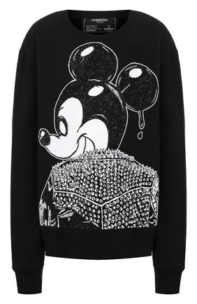 Женский хлопковый свитшот DOMREBEL черного цвета по цене 27250 руб., арт. MICK/SWEATSHIRT/W | Фото 1 Женский хлопковый свитшот DOMREBEL черного цвета, арт. MICK/SWEATSHIRT/W | Фото 1