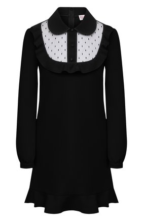 Женское платье REDVALENTINO черного цвета по цене 51850 руб., арт. VR3VAX70/5MF | Фото 1 Женское платье REDVALENTINO черного цвета, арт. VR3VAX70/5MF | Фото 1