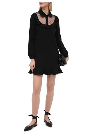 Женское платье REDVALENTINO черного цвета по цене 51850 руб., арт. VR3VAX70/5MF | Фото 2 Женское платье REDVALENTINO черного цвета, арт. VR3VAX70/5MF | Фото 2
