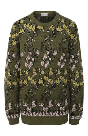 Женский свитер REDVALENTINO хаки цвета по цене 51850 руб., арт. VR3KC05B/5P8 | Фото 1 Женский свитер REDVALENTINO хаки цвета, арт. VR3KC05B/5P8 | Фото 1