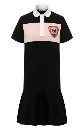 Женское хлопковое платье REDVALENTINO черного цвета по цене 41450 руб., арт. VR3MJ06A/5Q6 | Фото 1 Женское хлопковое платье REDVALENTINO черного цвета, арт. VR3MJ06A/5Q6 | Фото 1
