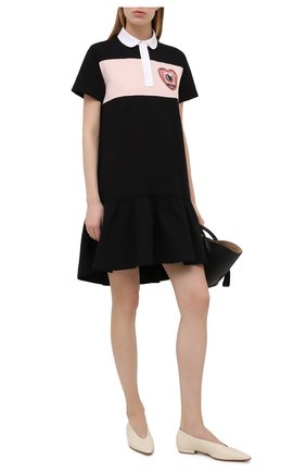 Женское хлопковое платье REDVALENTINO черного цвета по цене 41450 руб., арт. VR3MJ06A/5Q6 | Фото 2 Женское хлопковое платье REDVALENTINO черного цвета, арт. VR3MJ06A/5Q6 | Фото 2