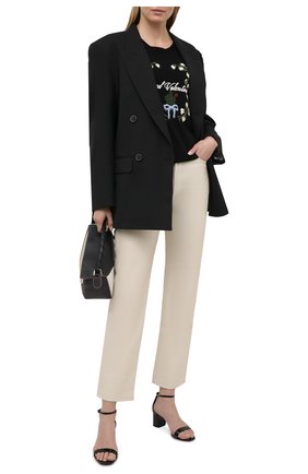 Женский пуловер из шерсти и вискозы REDVALENTINO черного цвета по цене 47150 руб., арт. VR3KC06B/5N8 | Фото 2 Женский пуловер из шерсти и вискозы REDVALENTINO черного цвета, арт. VR3KC06B/5N8 | Фото 2