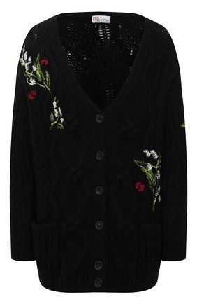 Женский кардиган REDVALENTINO черного цвета по цене 72850 руб., арт. VR3KA01G/5N4 | Фото 1 Женский кардиган REDVALENTINO черного цвета, арт. VR3KA01G/5N4 | Фото 1