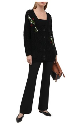 Женский кардиган REDVALENTINO черного цвета по цене 72850 руб., арт. VR3KA01G/5N4 | Фото 2 Женский кардиган REDVALENTINO черного цвета, арт. VR3KA01G/5N4 | Фото 2