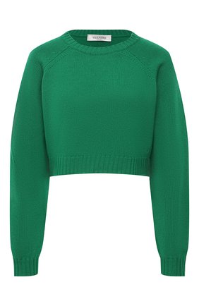 Женский кашемировый свитер VALENTINO зеленого цвета по цене 137000 руб., арт. VB3KCB99652 | Фото 1 Женский кашемировый свитер VALENTINO зеленого цвета, арт. VB3KCB99652 | Фото 1