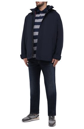 Мужское хлопковое поло PAUL&SHARK серого цвета по цене 21100 руб., арт. C0P1012/C00/3XL-6XL | Фото 2 Мужское хлопковое поло PAUL&SHARK серого цвета, арт. C0P1012/C00/3XL-6XL | Фото 2